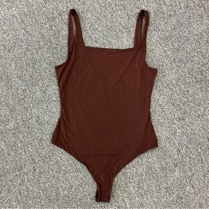 YESGG‎ Seamless Bodysuit Small Chocolate Brown Stretchy Tank Top